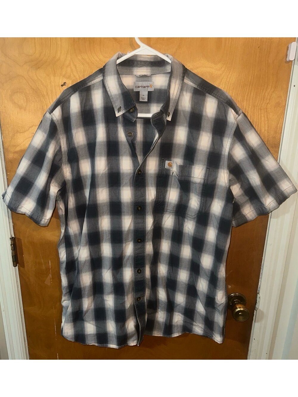 Carhartt short sleeve button up shirt relaxed fit size XL